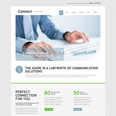 Communication Services Joomla Template (Joomla template for internet providers and communications companies) Item Picture