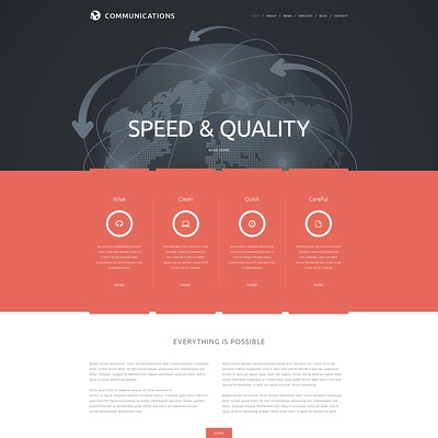 Communications Joomla Template (Joomla template for internet providers and communications companies) Item Picture