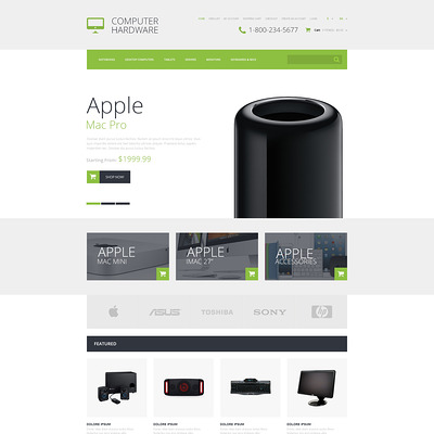 Computer Hardware OpenCart Template (OpenCart theme for electronics) Item Picture