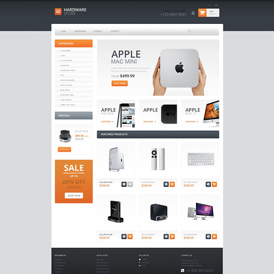 Computer Hardware PrestaShop Theme (PrestaShop theme for computer hardware stores) Item Picture