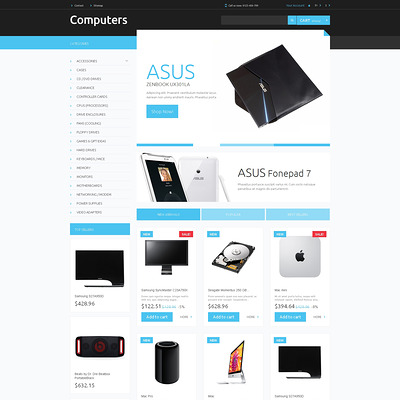 Computer Hardware PrestaShop Theme (PrestaShop theme for computer hardware stores) Item Picture