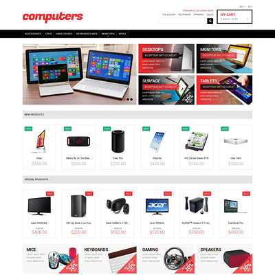 Computer Store Responsive Magento Theme (Magento theme for computers and hardware) Item Picture
