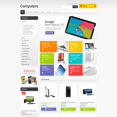 Computer Store Responsive Magento Theme (Magento theme for computers and hardware) Item Picture