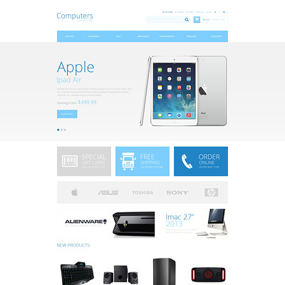 Computer Store Responsive Magento Theme (Magento theme for computers and hardware) Item Picture
