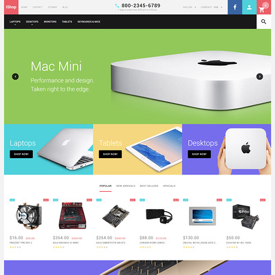 Computer Store Responsive PrestaShop Theme (PrestaShop theme for computer hardware stores) Item Picture
