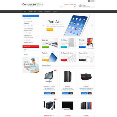 Computer Store Responsive Shopify Theme (Shopify theme for electronics stores) Item Picture