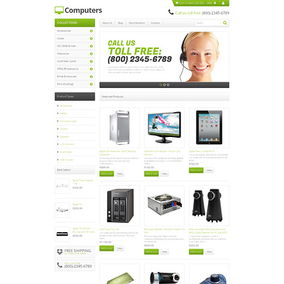 Computer Store Responsive Shopify Theme (Shopify theme for electronics stores) Item Picture