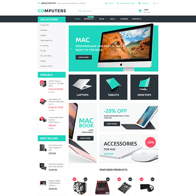 Computers Shopify Theme (Shopify theme for electronics stores) Item Picture