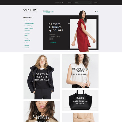 Concept PrestaShop Theme (PrestaShop theme for womens clothing) Item Picture