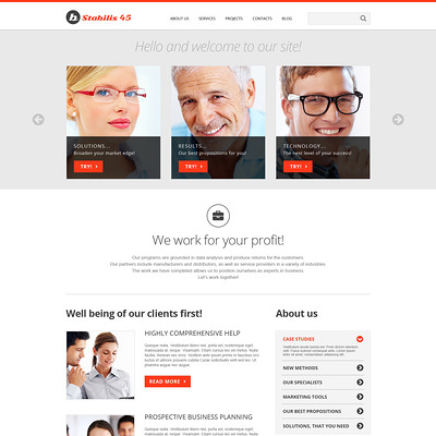 Consulting Responsive Joomla Template (Joomla template for consultants and consulting firms) Item Picture