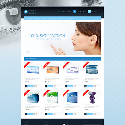 Contact Lens PrestaShop Theme (PrestaShop theme for health and medical stores) Item Picture