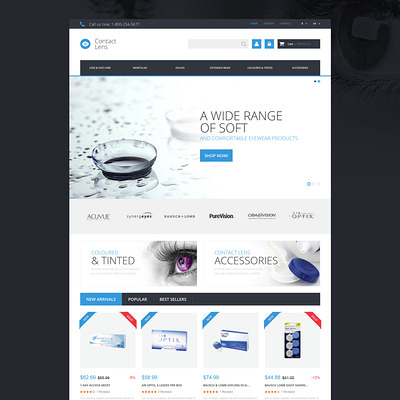 Contact Lens Store PrestaShop Theme (PrestaShop theme for health and medical stores) Item Picture