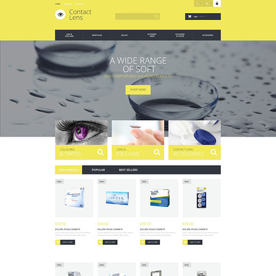 Contact Lens Technology PrestaShop Theme (PrestaShop theme for health and medical stores) Item Picture
