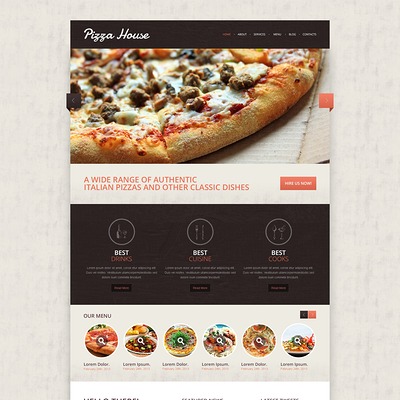 Contrast Pizza Drupal Template (Drupal theme for restaurants) Item Picture