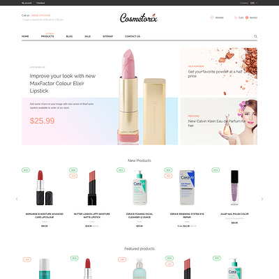 Cosmetorix Shopify Theme (Shopify theme for cosmetics and beauty products) Item Picture