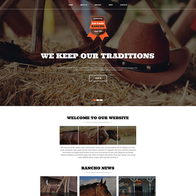 Cowboy Ranch Joomla Template (Joomla theme for agriculture and farms) Item Picture