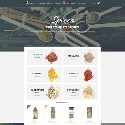 Culinary Spices Magento Theme (Magento theme for selling food and spices) Item Picture