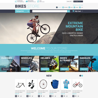 Cycling Store Magento Theme (Magento theme for sports stores) Item Picture
