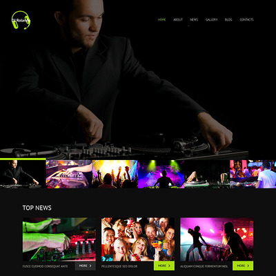 DJ Responsive WordPress Theme (WordPress theme for night clubs) Item Picture