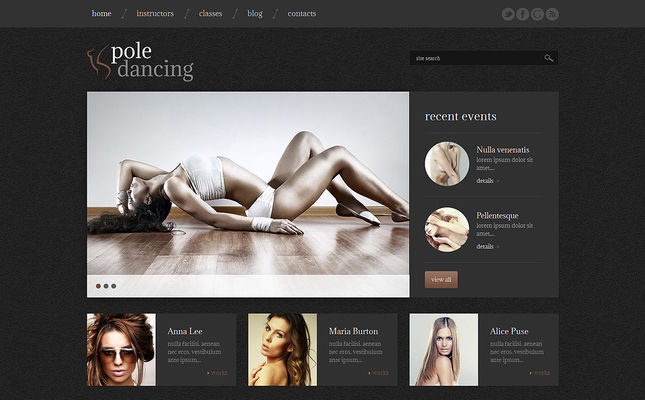 Dance Studio Responsive WordPress Theme (dance school WordPress theme) Screenshot