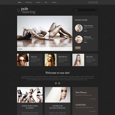 Dance Studio Responsive WordPress Theme (dance school WordPress theme) Item Picture