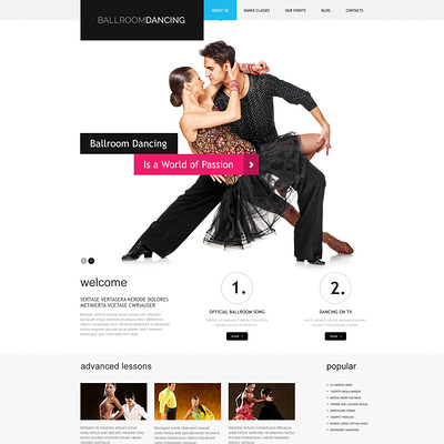 Dance Studio Responsive WordPress Theme (education WordPress theme) Item Picture