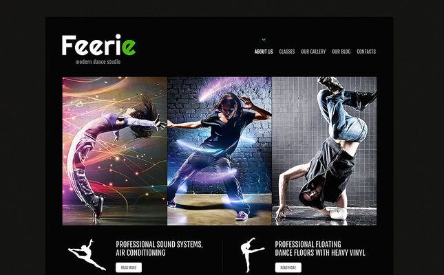 Dance Studio Responsive WordPress Theme (dance school WordPress theme) Screenshot