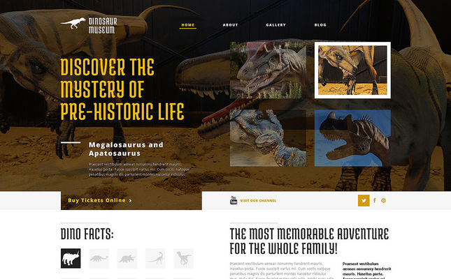 Discovering the Unknown WordPress Theme (museum WordPress theme) Screenshot