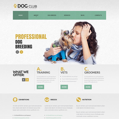 Dog Responsive Joomla Template (Joomla template for websites about pets and animals) Item Picture