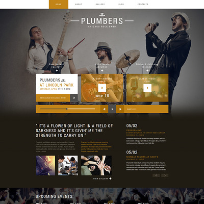 Dream Rock Band Project Joomla Template (Joomla template for music websites) Item Picture