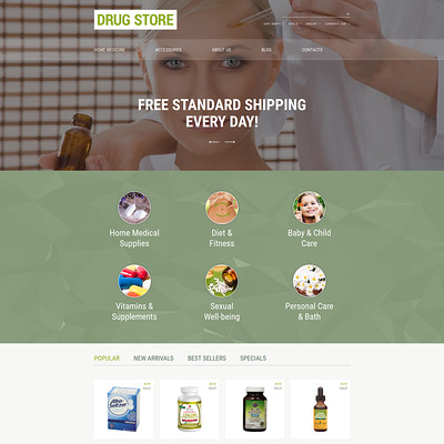 Drug Store PrestaShop Theme (PrestaShop theme for health and medical stores) Item Picture