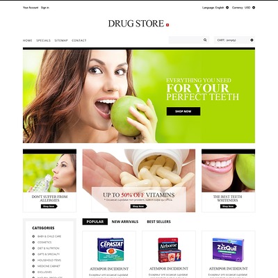 Drug Store PrestaShop Theme (PrestaShop theme for health and medical stores) Item Picture