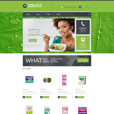 Drug Store Responsive OpenCart Template (OpenCart theme for health and medical stores) Item Picture