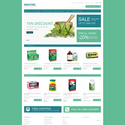 Drugstore Magento Theme (Magento theme for medical and health stores) Item Picture