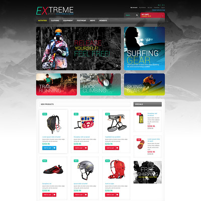 Effective Online Store Magento Theme (Magento theme for sports stores) Item Picture
