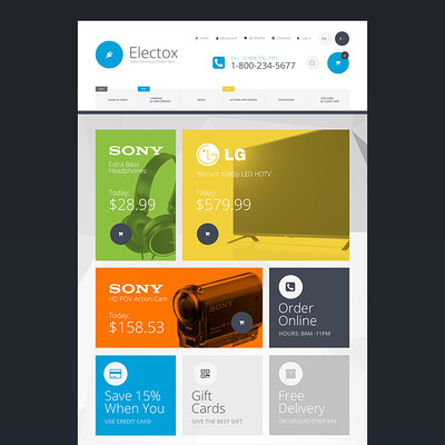 Electox Magento Theme (Magento theme for electronics stores) Item Picture