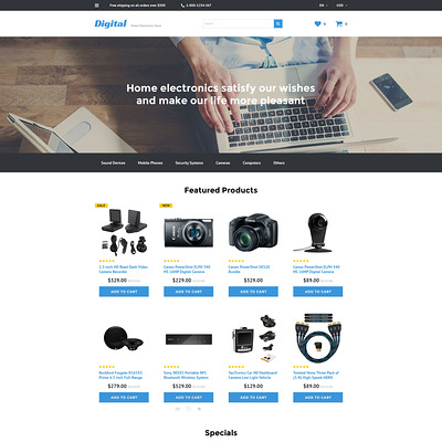 Electronic Store OpenCart Template (OpenCart theme for electronics) Item Picture