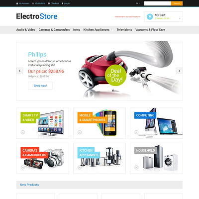 Electronics Store Responsive Magento Theme (Magento theme for electronics stores) Item Picture
