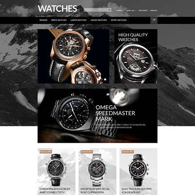 Elegant Timepieces PrestaShop Theme (PrestaShop theme for watch stores) Item Picture