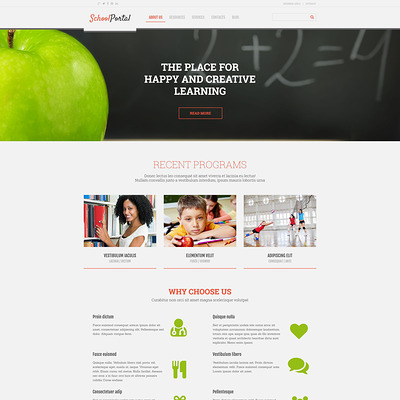 Elementary School Responsive WordPress Theme (education WordPress theme) Item Picture