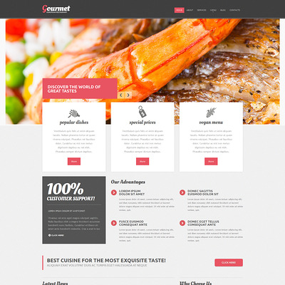 European Restaurant Responsive Drupal Template (Drupal theme for restaurants) Item Picture