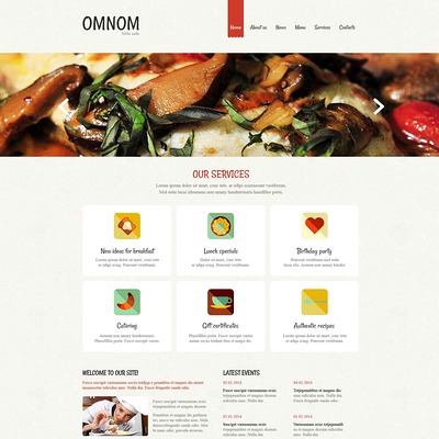 European Restaurant Responsive Drupal Template (Drupal theme for restaurants) Item Picture