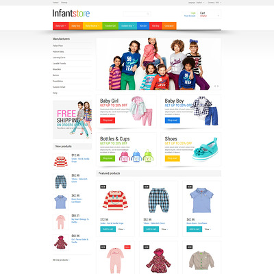 Everything for Infants PrestaShop Theme (PrestaShop theme for clothing for babies, kids, and children) Item Picture