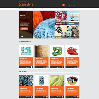 Everything for Sewing PrestaShop Theme (PrestaShop theme for craft stores) Item Picture