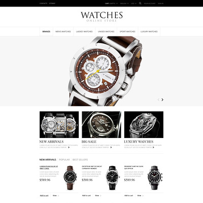 Exclusive Watches PrestaShop Theme (PrestaShop theme for watch stores) Item Picture