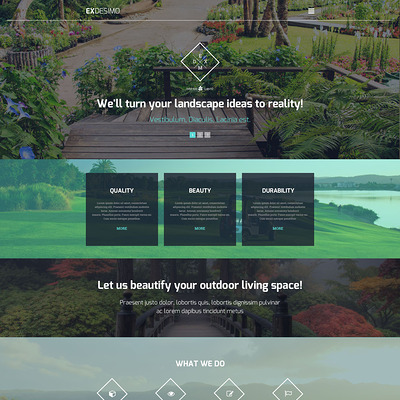 Exdesimo WordPress Theme (WordPress theme for landscapers and gardeners) Item Picture