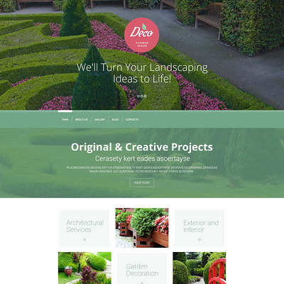 Exterior Design Mastery WordPress Theme (WordPress theme for landscapers and gardeners) Item Picture