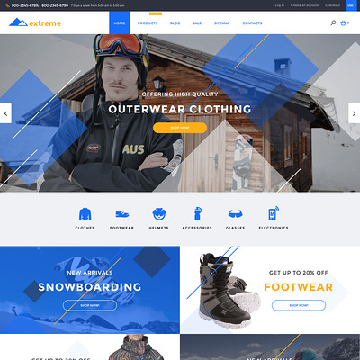 Extreme Shopify Theme (Shopify theme for sports stores) Item Picture