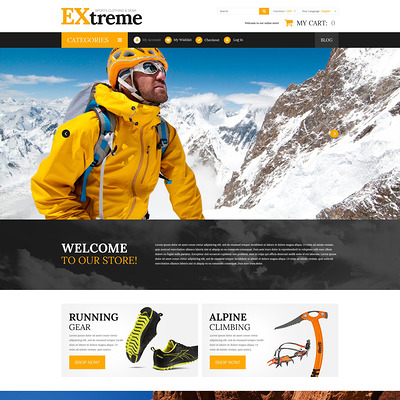 Extreme Sports Gear Magento Theme (Magento theme for sports stores) Item Picture