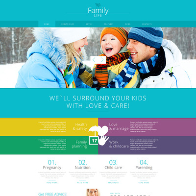 Family Center Responsive Joomla Template (Joomla template for family websites) Item Picture